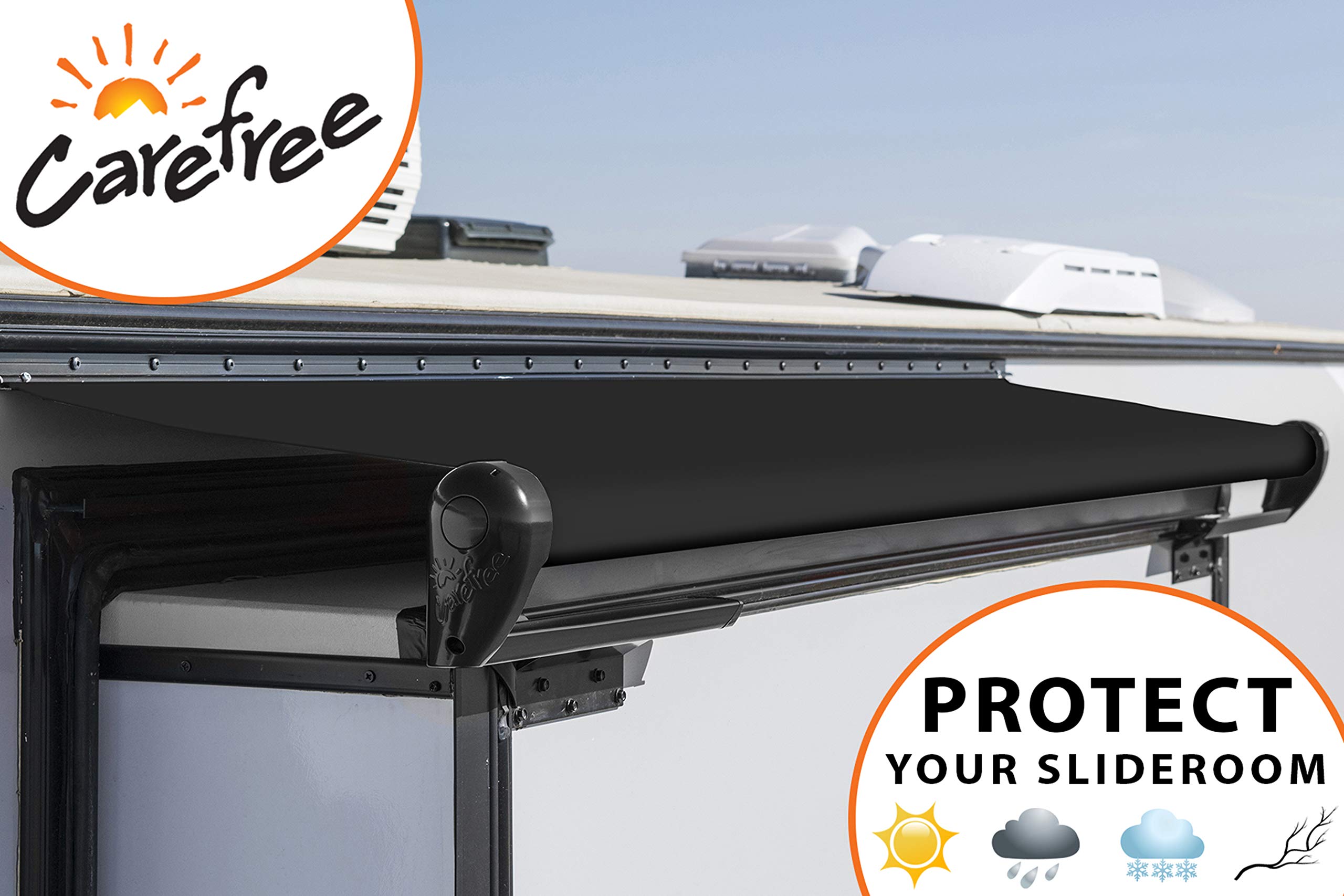 Carefree Universal RV Slideout Awning Fabric Replacement (200" x 160") - Cut to Fit Length, Standard RV Slide Room Extension Awning with FLXguard Protection for Pop Out Room (White) - Image 4